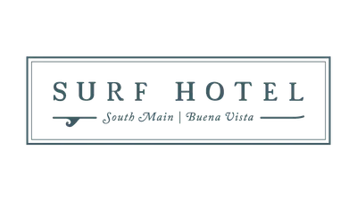 Logo of The Surf Hotel, a boutique hotel in adventurous Buena Vista, Colorado, ideal for romantic getaways, mountain weddings, or corporate events.
