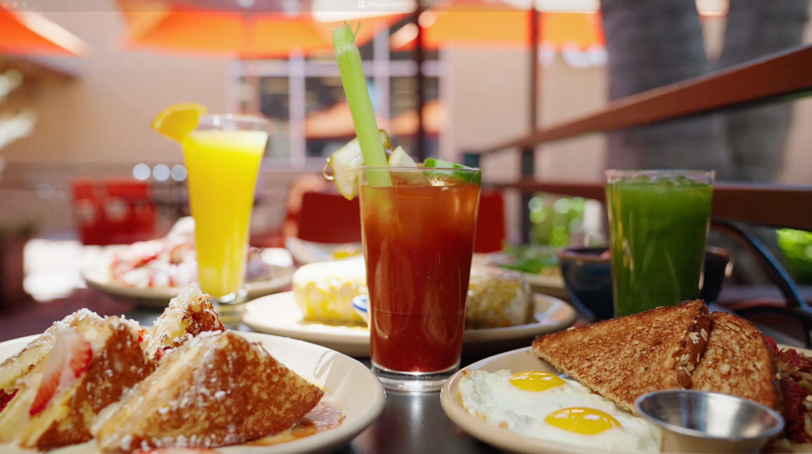 Snooze video portfolio features hospitality and restaurant video production that highlights the Snooze culture and guest experience.